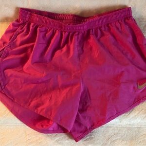 Nike Womens Running shorts Size S Hot Pink with zip back pocket